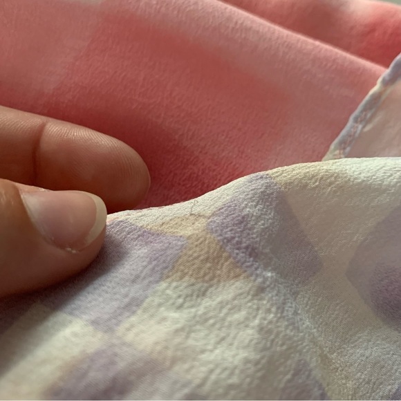 Anthropologie Maeve Avalonne Pink One Shoulder Asymmetric Silk Pink Mini Dress 8 - Picture 9 of 12